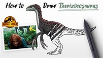 How to Draw Therizinosaurus dinosaur from Jurassic World Dominion ...