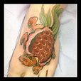 Japanese style turtle tattoo on foot. Tatuage, tattoo artist, art ...
