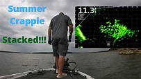 Mid July Crappie Fishing...They are stacked up!! Garmin Live Scope ...
