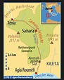 Samaria Gorge walk map - Crete | Kreta, Athen, Nationalpark