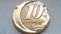 Moeda rara de 10 centavos com boné ,defeito de 1998 - YouTube