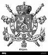 Heráldica, escudo de armas, Bélgica, escudo de armas del Reino de los ...