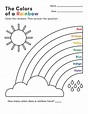 the colors of a rainbow worksheet for primary and secondary school ...