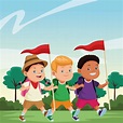 Kids and summer camp cartoons Vector | Free Download