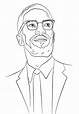 Malcolm X. coloring page - ColouringPages