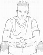 Young Man in Focus Coloring Page, Black Man Coloring Page, Coloring ...