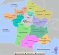 Mapa interactivo de las regiones de Francia