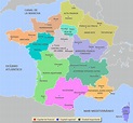 Mapa interactivo de las regiones de Francia