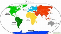World Continents Map World Map Continents Continents Continents And ...