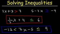 How To Solve Linear Inequalities, Basic Introduction, Algebra - YouTube