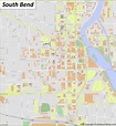 South Bend Downtown Map