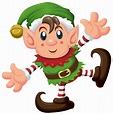 an elf is dancing with his hands in the air