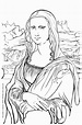 Mona Lisa Coloring Page - Masterpieces Adult Coloring Pages