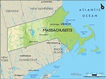 Geographical Map of Massachusetts and Massachusetts Geographical Maps