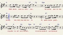 La Oreja de Van Gogh La Playa - C Instrument sheet music - YouTube