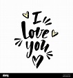 I love you letras Imagen Vector de stock - Alamy
