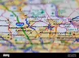 Doylestown Pennsylvania USA shown on a Geography map or Road map Stock ...