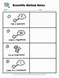 Science Experiment Worksheet Template Elementary