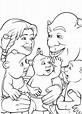 Coloriage Shrek: la famille de Shrek | MOMES