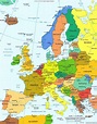 Europe Map With All Countries And Capitals - Emilia Natividad
