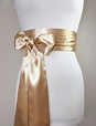 Pale Gold Sash, Gold Satin Sash, Light Gold Wedding Dress Sash Belt ...
