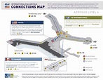 Vancouver airport US/Intl Arrivals Connections Map | Airport map ...