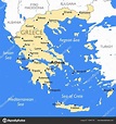 Greece Map Vector Detailed Color Greece Map — Stock Vector © lynx_v ...