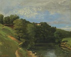 Gustave Courbet (French, 1819-1877) , Château au bord de la rivière ...