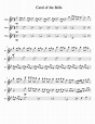 Carol of the Bells Sheet music for Flute | Download free in PDF or MIDI ...