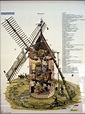 Photo d'un schéma d'un moulin à vent du XVIIIe siècle | Moulin à vent ...
