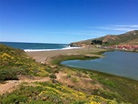 Rodeo Beach is a scenic beach, with crashing waves, high bluffs and ...