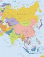 Asia Map Countries Only | Map of Atlantic Ocean Area