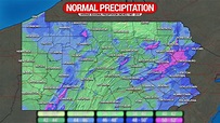 Average Precipitation Map - PA Weather Action