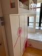 兒童床：上下格床連衣櫃 （送床褥）, 傢俬＆家居, 傢俬, 床架及床褥 - Carousell