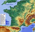 Geographical Map Of France Topography And Physical Features Of France ...