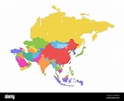 Mapa de asia continente silueta Fotos e Imágenes de stock - Alamy