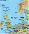 Map of North Sea (Region in several countries) | Welt-Atlas.de