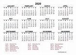2020 Philippines Yearly Calendar Template Excel - Free Printable Templates