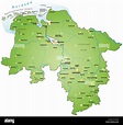 Karte, Niedersachsen, Staat, Atlas, Karte der Welt, Karte ...