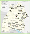 Map of airports in Baden-Württemberg