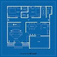 Blueprint of a house with details | Free Vector
