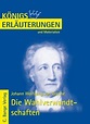 Die Wahlverwandtschaften von Johann Wolfgang von Goethe. Textanalyse ...