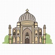 Taj Mahal Desenho Animado Indiano PNG , O Taj, Mesquita, A índia Imagem ...
