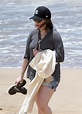 KAT DENNINGS in Shorts on the Beach in Maui – HawtCelebs