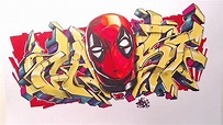 Graffiti Sketch (Deadpool Character) - YouTube