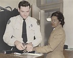 Rosa Parks after getting arrested (1956) : r/Colorization