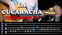 🎸Como Tocar la MELODIA de la CUCARACHA en Guitarra Acústica-(FÁCIL+TABS ...