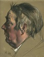 Adolph (Friedrich Erdmann von) Menzel - 1815-1905 - Pastel - Head of a ...