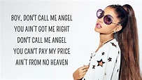 Ariana Grande - Don't Call Me Angel (Lyrics) feat. Miley Cyrus, Lana ...