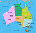 Mapa político de Australia Stock Vector by ©jelen80 1997611